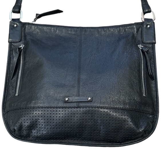 b. makowsky Sleek Black Leather Hobo - Picture 3 of 11